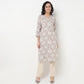 Order Now Women Printed V Neck Straight Fit Ethnic Wear Kurta by Style Union