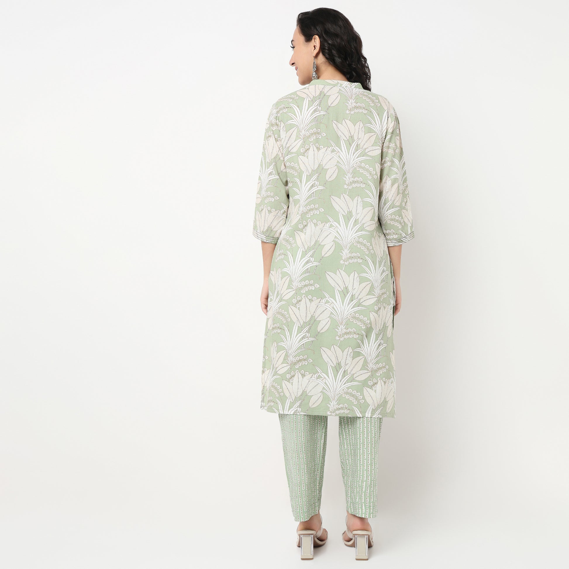 Order Now Women Printed V Neck Straight Fit Ethnic Wear Kurta by Style Union