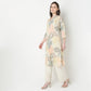 V-Neck Notch Collar Printed Kurta