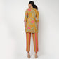 Floral Print Mid Length Cord Kurta