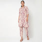 Printed Full Placket Cord Long Kurta