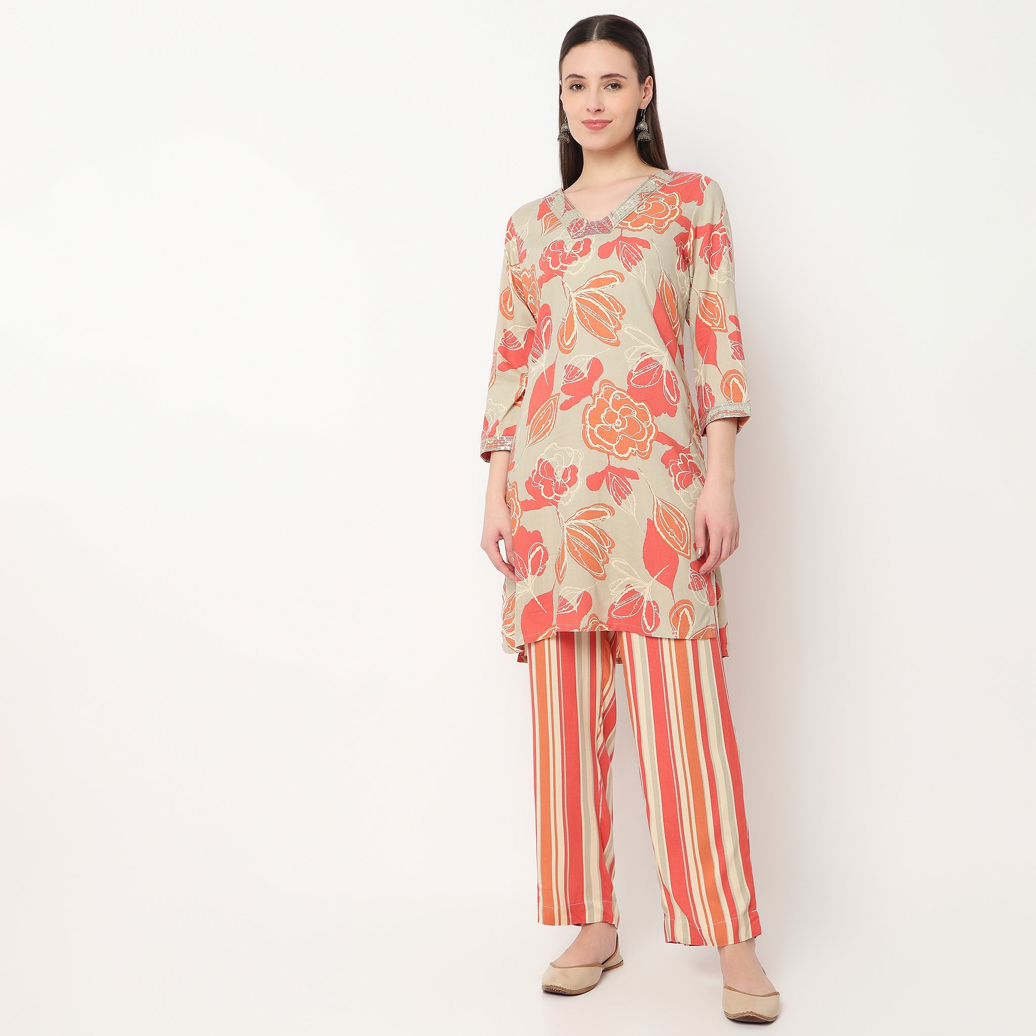 Embroidery Printed Kurta