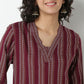 V-Neck With Gusset Printed Kurta