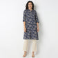 Half Placket Kurta-Cambric