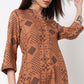 Half Placket Printed Short Kurta 