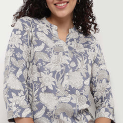 Half Placket Straight Short Kurta