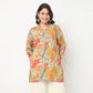 V-Neck Printed Couching Short Kurta