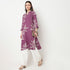 Half Placket Printed Long Kurta