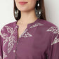 Half Placket Printed Long Kurta