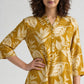 Rayon Printed Three-Fourth Sleeve Kurta