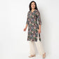 Printed Round Neck Long Kurta