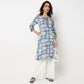 Printed Slit Long Kurta
