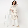 V-Neck With Couching Long Kurta