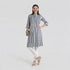 Printed Straight Half Placket Long Kurta