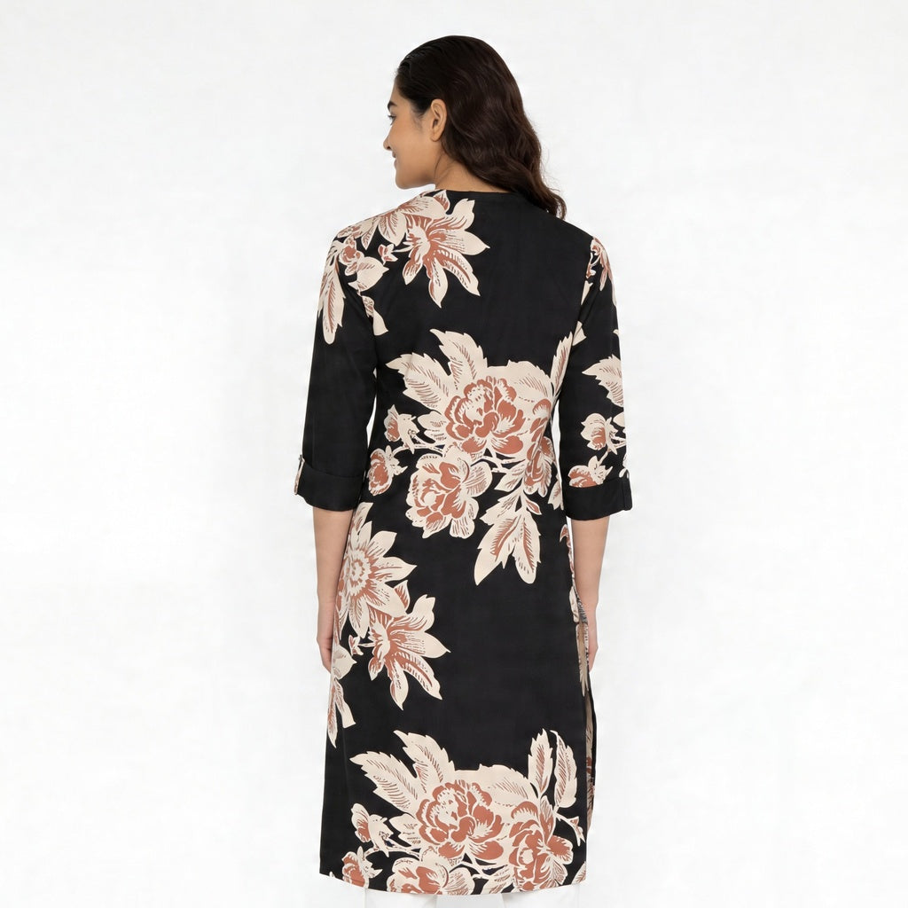 Half Placket Long Kurta