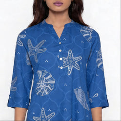 Half Placket Long Kurta