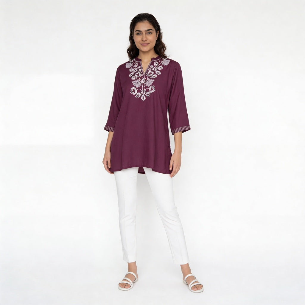 Embroidered Short Kurta