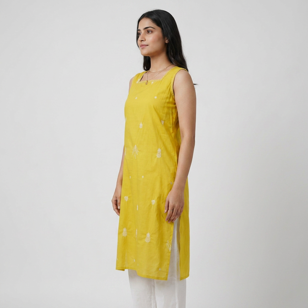 Cotton Embroidered Kurta