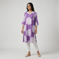 Printed V-Neck Long Kurta
