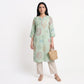 Printed Band Neck Kurta