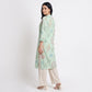 Printed Band Neck Kurta