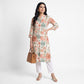 Half Placket Printed Long Kurta