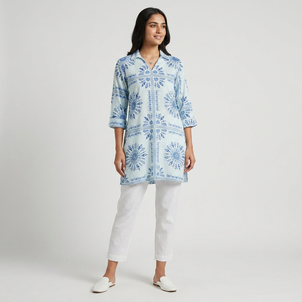 Cotton Printed Short Kurta