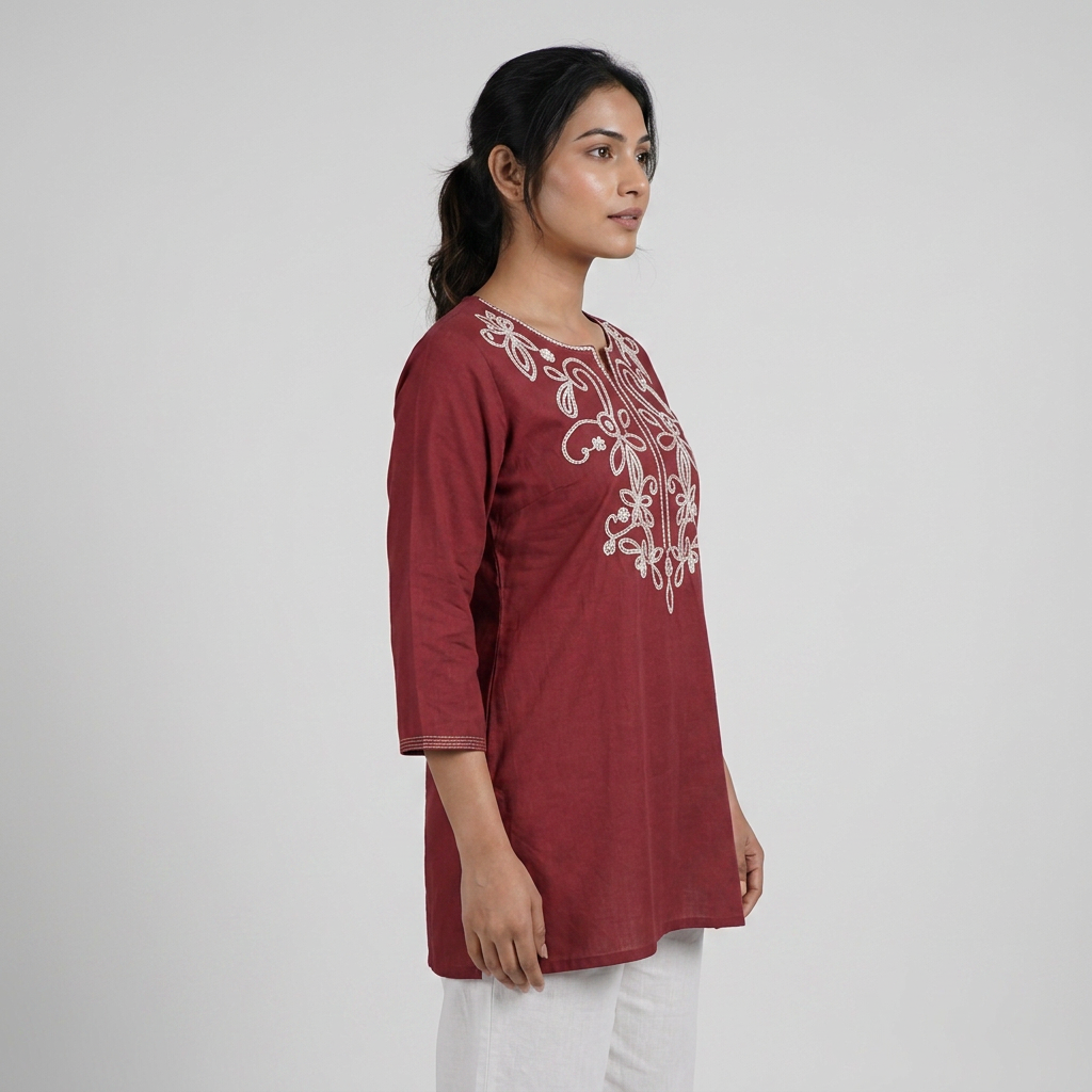 Embroidered Short Kurta