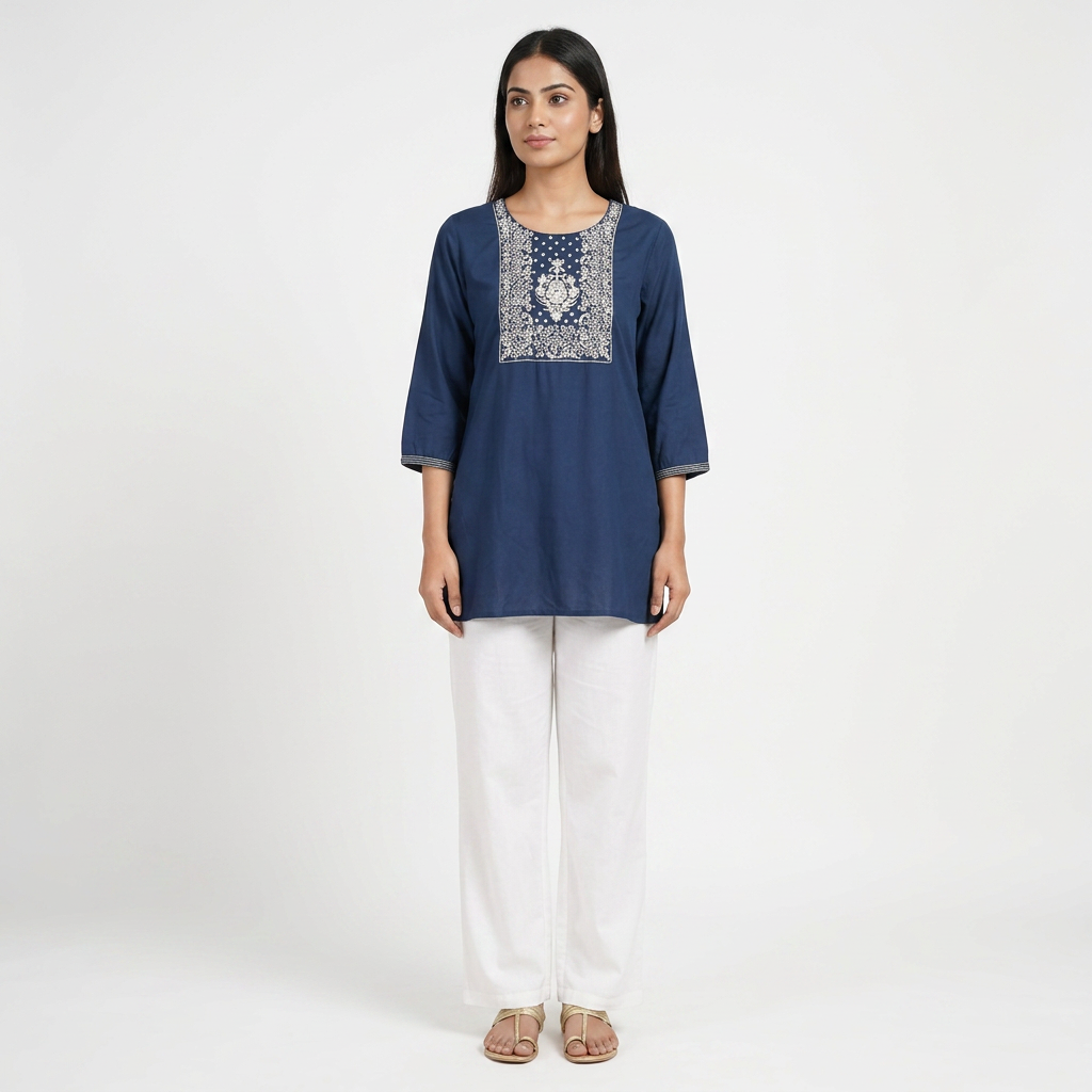 Embroidered Short Kurta