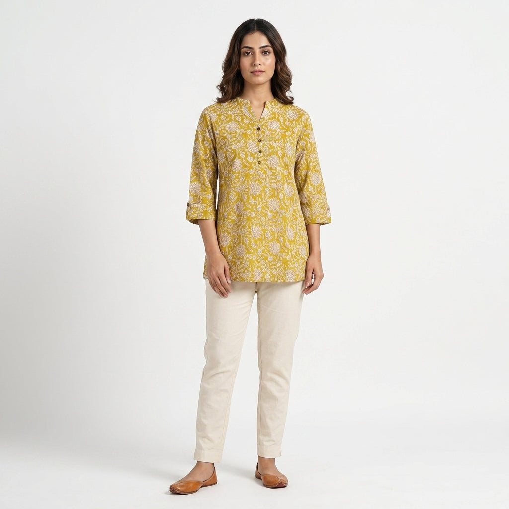 Cotton Printed Short Kurta