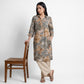 Printed Shirt Collar Straight Kurta