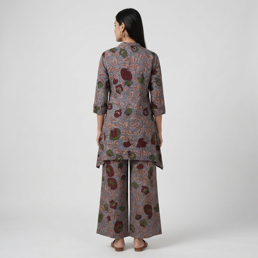 Printed Half Placket Kurta