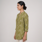 Printed Half Placket Short Kurta
