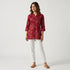 Printed Half Placket Short Kurta
