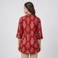 Printed Half Placket Short Kurta