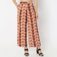 Flare Fit Printed Full Length Flared High Rise Pants