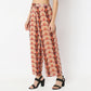 Flare Fit Printed Full Length Flared High Rise Pants