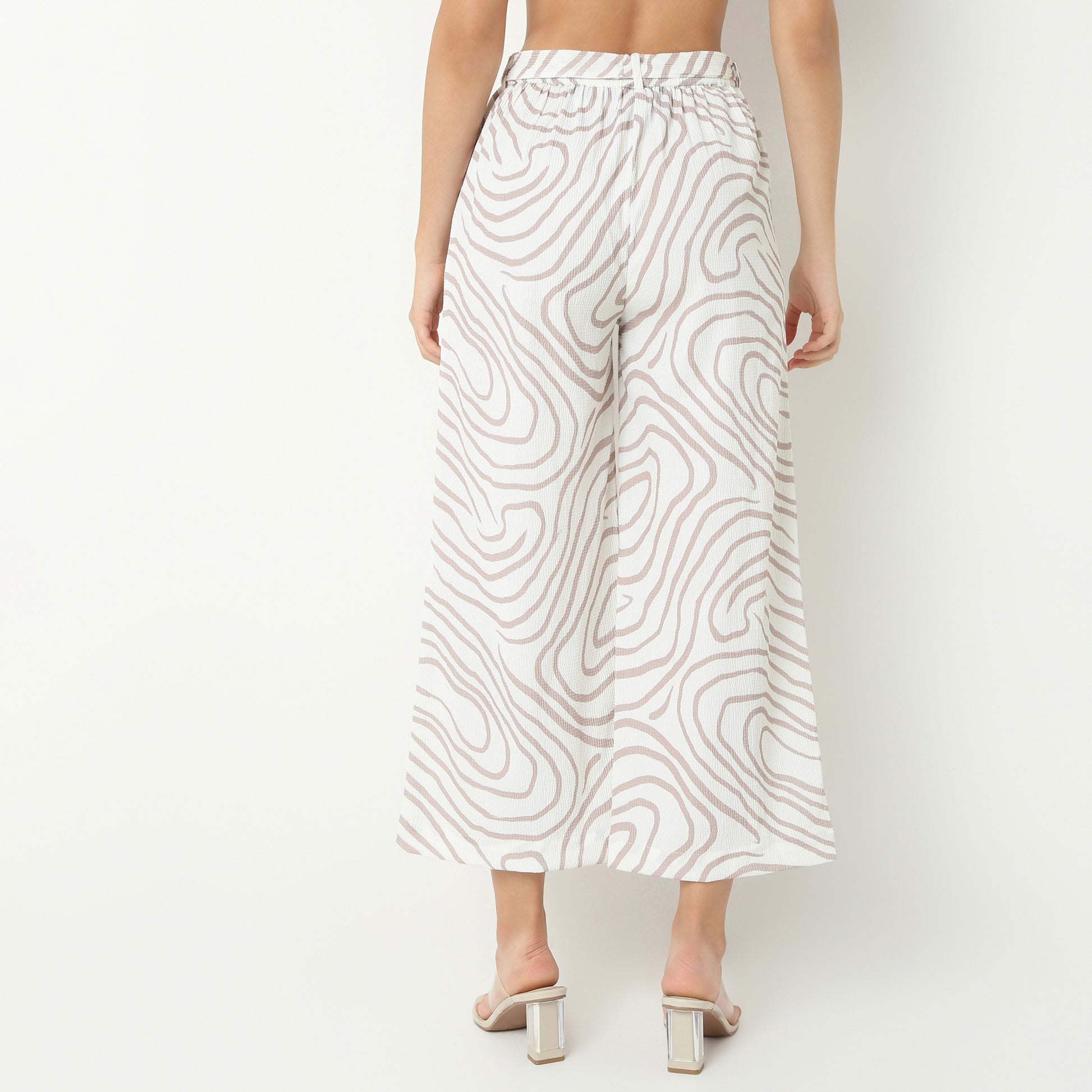 Straight Fit High Rise Printed Culottes