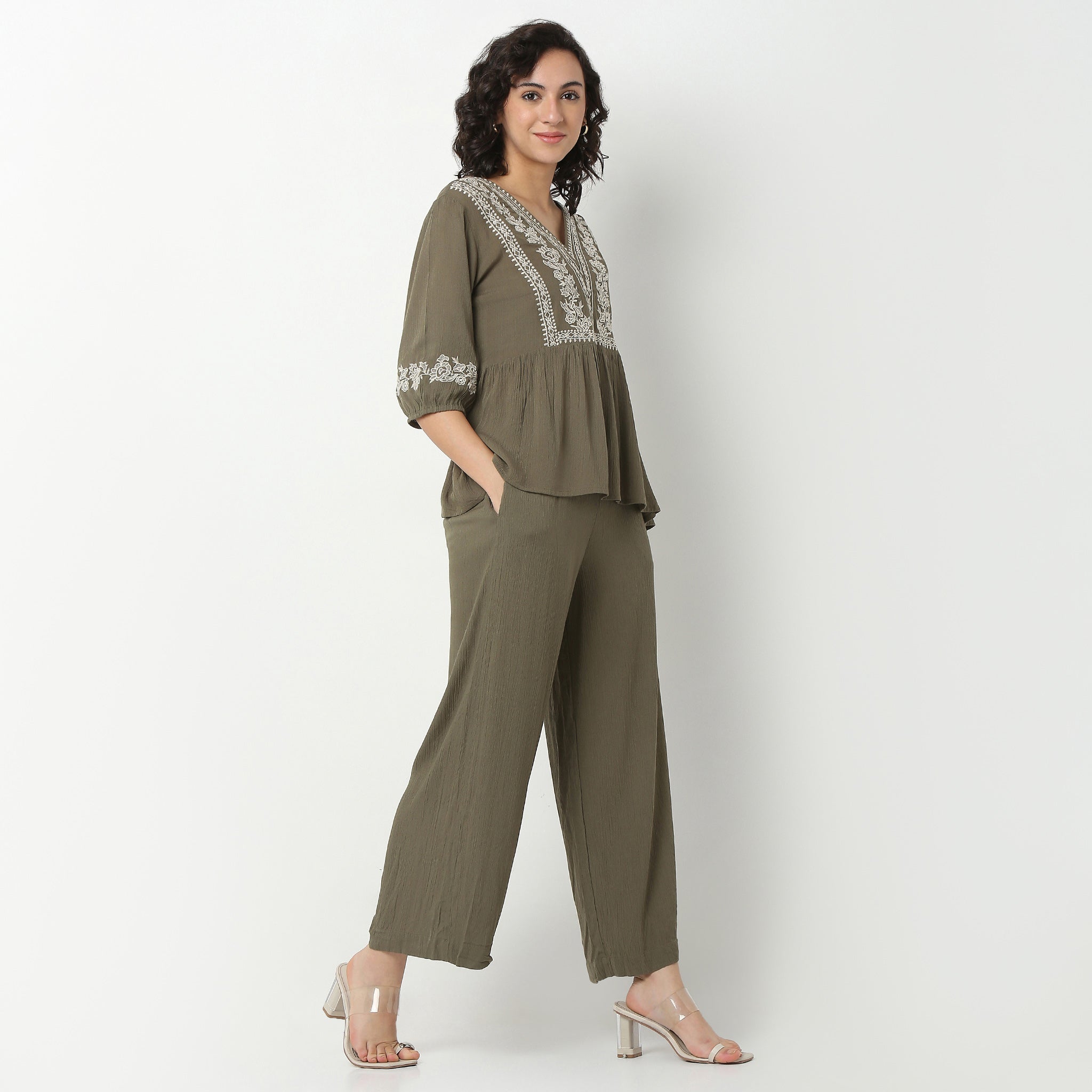 Viscose Ankle Length Pants