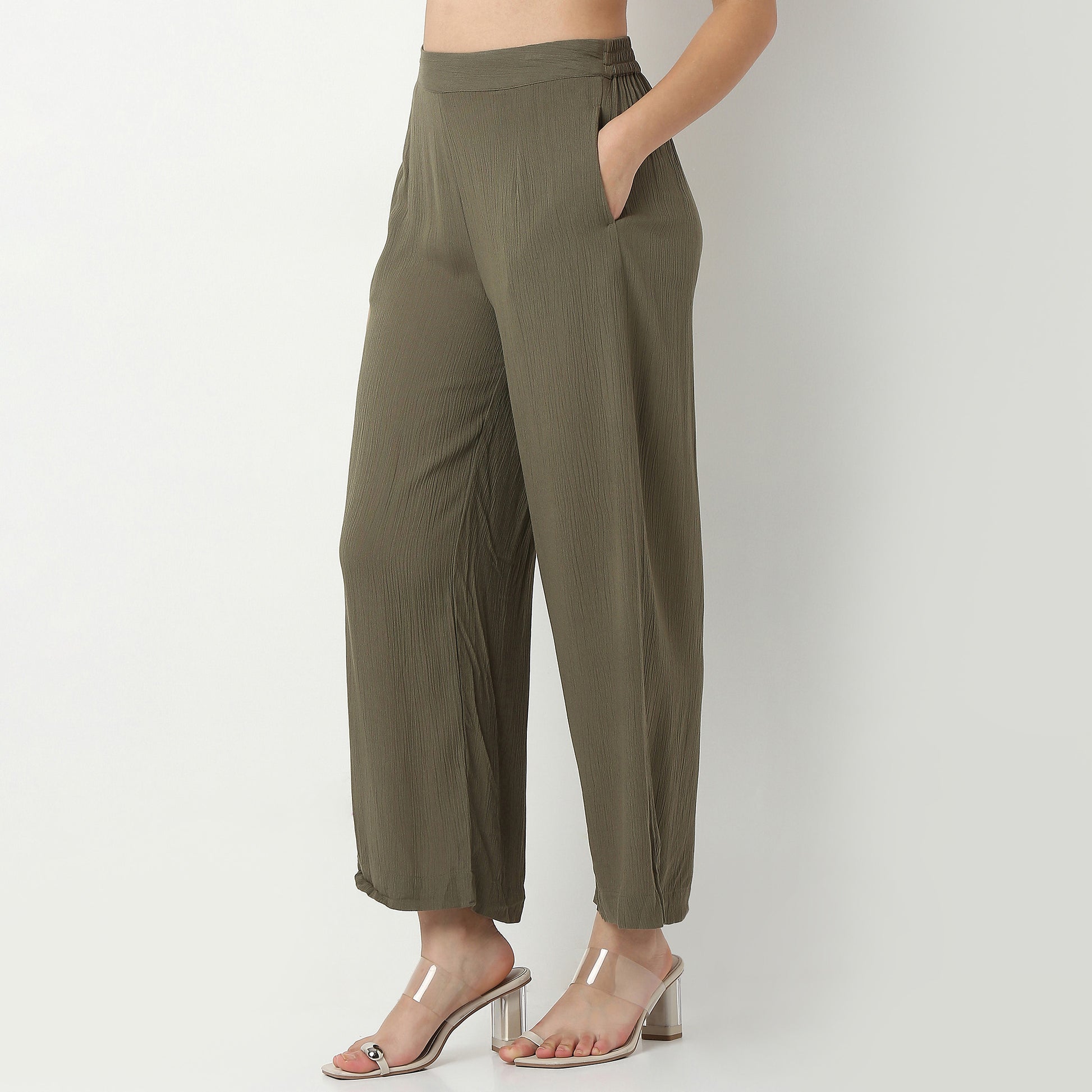 Viscose Ankle Length Pants