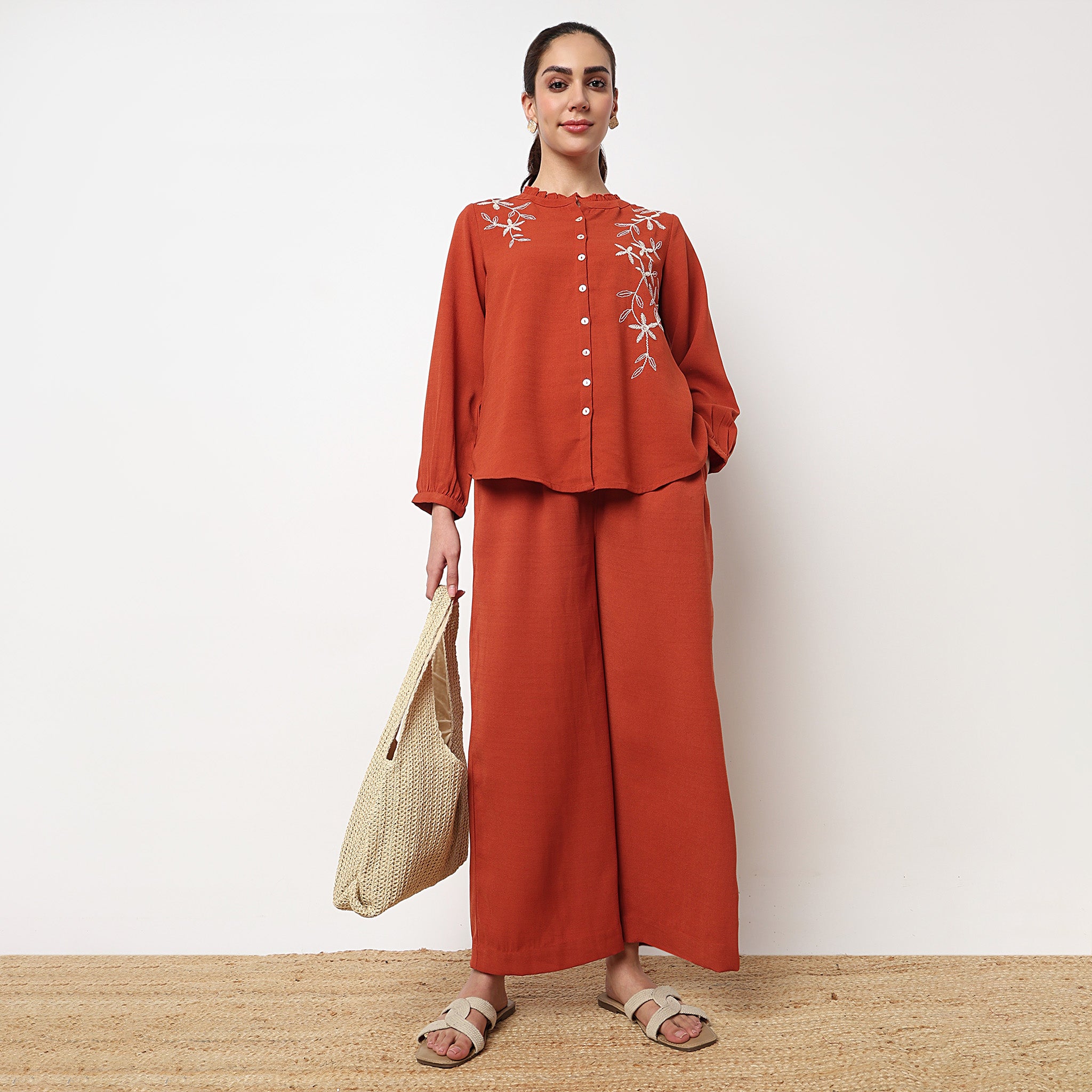 High Rise Straight Pants