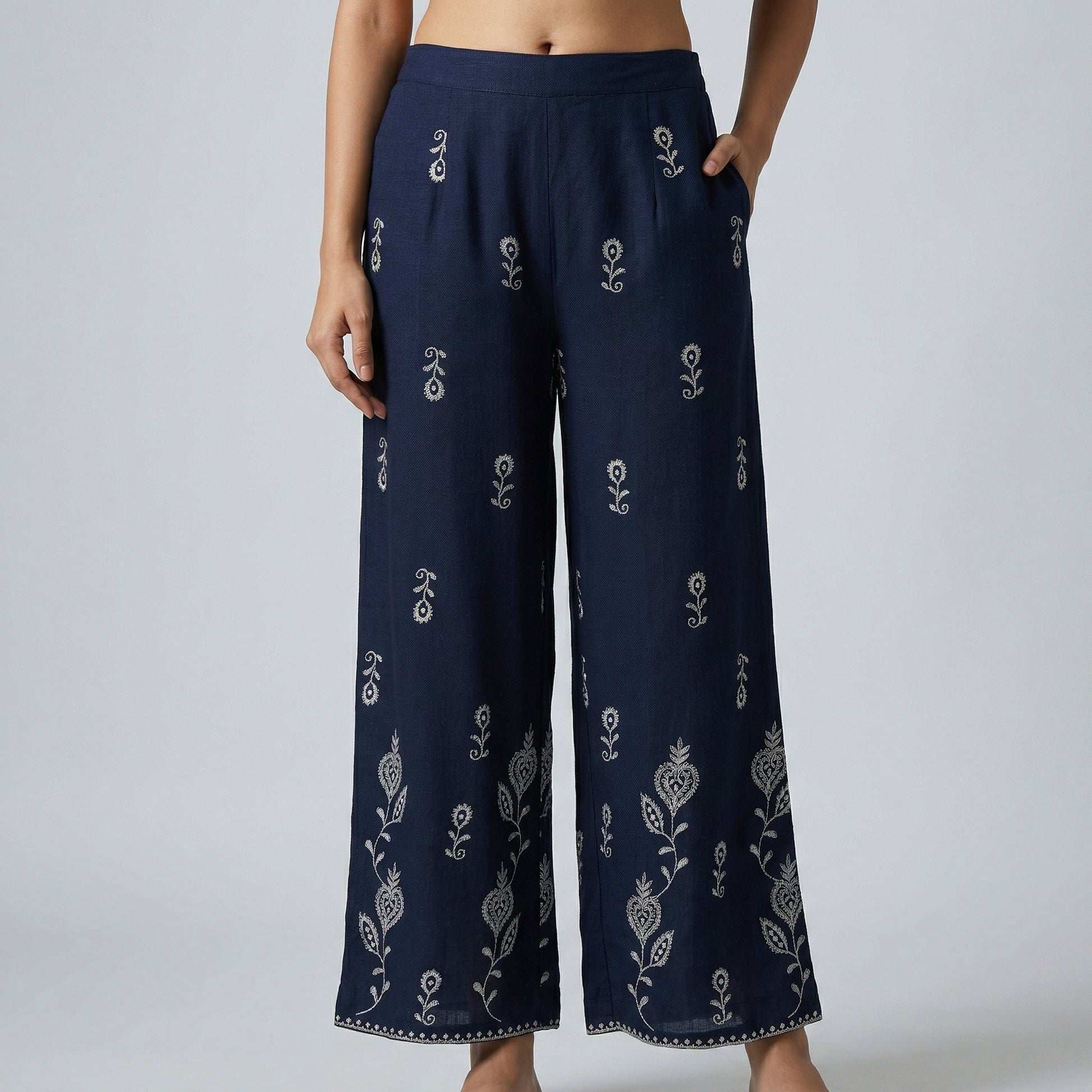 Straight Fit High Rise Pants