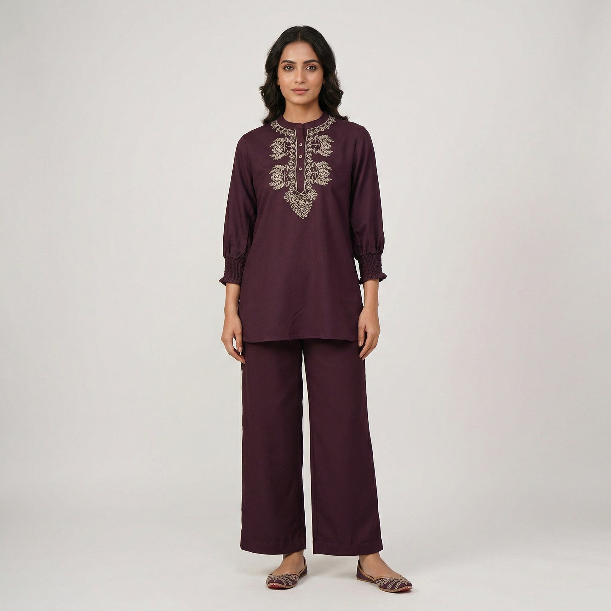 Straight Fit High Rise Pants