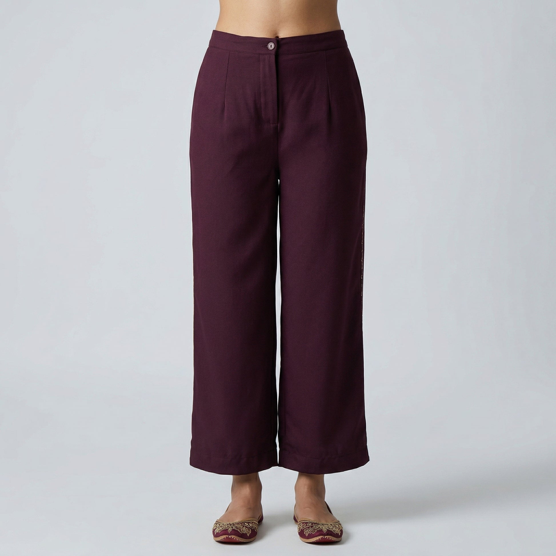 Straight Fit High Rise Pants