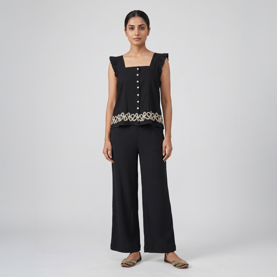 High Rise Straight Pants