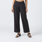 Solid Straight High Rise Pants