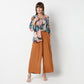 Relaxed Fit Abstract Regular Length Top with Pant & with Shrug Set