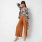 Relaxed Fit Abstract Regular Length Top with Pant & with Shrug Set