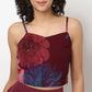 Buy Women Flare Fit Printed Sleeveless Crop Top and Skirt with Cape Set  - Style Union