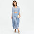Flare High Rise Embellished Top with Palazzo with Shrug Set